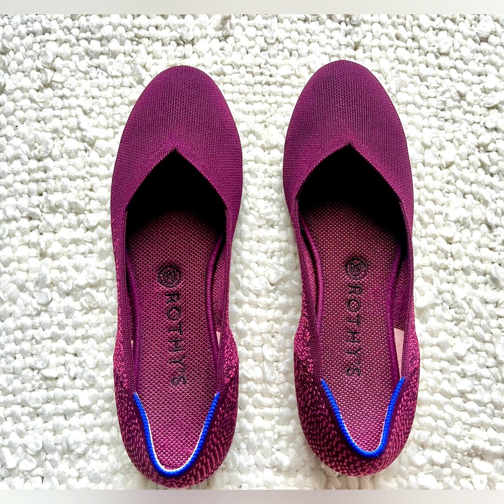 Rothy's The Flat In Fig Python, Size 9.5 - image 1